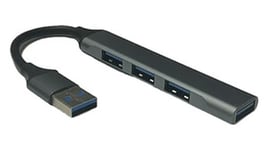 Hub USB A 3.0 avec 1 Port USB 3.0 et 3 Ports USB 2.0, idéal pour Une connectivité Rapide et Efficace. Étendez Vos connexions avec la dernière Technologie dans Un Design Compact et Fonctionnel.