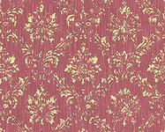 Architects Paper Textile Wallpaper Metallic Silk Wallpaper with Ornaments Baroque 10.05 m x 0.53 m Metallic Red Made in Germany 306626 30662-6