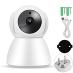 Caméra IP 720P WiFi IP Babycam 2-Way Intercom Baby Care Monitor Home PTZ Camera 110-240V Loop Recording Baby Monitor Pet Camera,Bleu