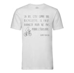 T-Shirt Homme Col Rond Citations Célèbres Albert Einstein La Vie C'est Comme Une Bicyclette Il Faut Avancer Pour Ne Pas Perdre L'équilibre