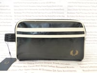 FRED PERRY Classic Wash Bag Mens Black Travel Kit Carry PU Toiletry Bags BNWT