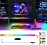 Rgb Dreamcolor Barre Lumineuse Led De Jeu Avec Télécommande, Lampe Gaming Pour Dessous De Moniteur Alimentation Usb 5 V, Pour Jeux, Installation Pc, Accessoire Bureau, Decoration Gaming