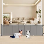 Baby Gate,  Extra Wide Retractable Dog Gates Indoor Stair Gates for Baby Pet Gat