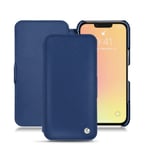 Housse cuir Apple iPhone 13 - Rabat horizontal - Bleu - Cuir saffiano - Neuf