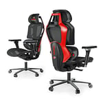 EUREKA ERGONOMIC Typhon Gaming Chair Ergonomic Office Chair with Lumbar Support Mesh Comfortable Computer Desk Chair with 4D Armrests for Home Office Black & Red