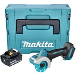 Dmc 300 T1J Meuleuse d'angle sans fil 18 v 76 mm Brushless + 1x batterie 5,0 Ah + Makpac - sans chargeur - Makita