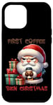 Coque pour iPhone 12 Pro Max Premier café puis Noël vacances