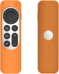 Étui Coque En Silicone Compatible Avec Apple Tv 4K 2021 Télécommande,Ultra-Mince Et Léger,Anti-Chute,Anti-Collision,Convient Pour Le Boîtier De Télécommande Apple Tv 4K 2021.Orange