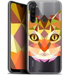 Caseink Coque pour Xiaomi Redmi Note 8T (6.3) [Gel HD Imprimé en France Polygon Series Animal - Souple - Ultra Fin ] Chat