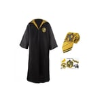 Harry Potter Hufflepuff Kappe, Slips og Tatovering (Small)