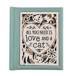 All You Need Is Love And A Cat Mini Woodcut Keepsake Book Of Quotes Gift Idea