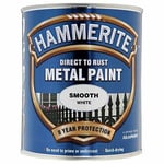 Hammerite - Metal Paint - Smooth White - 750ml - Direct To Rust