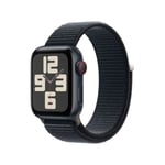 Apple Watch SE Cell 40mm Midnight med Midnight Sport Loop