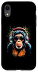 iPhone XR Funky DJ Monkey with Shades and Headphones Case