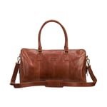 DerbyOfSweden Leather Line Travelbag - väska - Cognac - No size