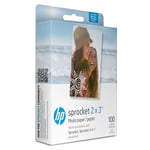 HP 2x3" Premium Zink Photo Paper (100 Sheets) Compatible with Sprocket Portable Photo Printer