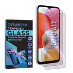 2x PRIVACY Anti-Spy TEMPERED GLASS Screen Protector Cover for OPPO A17