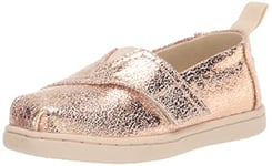 TOMS Fille Tiny Alpargata Semelle de mocassin, Gold Crackle Foil, 26 EU