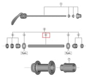 Shimano Hub Axle Fh-Mt200-B