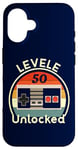 iPhone 16 Level 50 Unlocked: Vintage Video Game Controller 50 Birthday Case