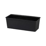 Urban Living SUNNYDAYS Garden & Plastic - Jardiniere Plastique Effet ROTIN 50X19XH14,5CM Mocha