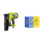 RYOBI - Cloueur de Finition 16G Air Comprimé 18V ONE+ - Pointe 19-64mm - Tête 1,6mm & Tacwise 0298 Clous de Finition Galvanisés de Type 16G / 50 mm, Lot de 2500, Argent