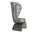 B&B Italia - Crinoline Outdoor Armchair C5P, Tortora Interlacing, Tortora Frame, Seat Cushion, Fabric Outdoor 02, Super Scirocco 207 - Loungestolar - Patricia Urquiola - Beige - Metall