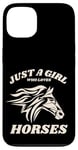 iPhone 13 Just a Girl who Loves Horses for Horse Loving women girls Case