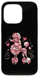 iPhone 13 Pro Love Heart Pattern Valentines Day Poodle Love Case