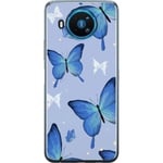 Mobildeksel til Nokia 8.3 5G med Blå sommerfugler motiv