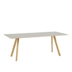 HAY - CPH30 2.0 Table Lacquered Oak Frame L200 X W90 X H74 Off-White Linoleum Tabletop Lacquered Edge - Spisebord - Ronan & Erwan Bouroullec - Hvit - Tre