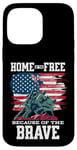 Coque pour iPhone 14 Pro Max Home Of The Free Because Of The Brave USA Flag Veteran