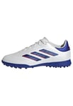 adidas COPA Pure II League Football Boots Turf, Cloud White/Lucid Blue/Solar Red, 4.5 UK