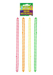 4x 80's Neon Necklace Beads For Festivals, Parties, Raves, Disco and Fancy Dress