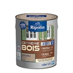 RIPOLIN - Peinture pour Bois Intérieur/Extérieur - Sans Sous-couche Ultra-couvrant - Résiste aux Intempéries, UV et Chocs - Protège et Magnifie - Lessivable - Satin - 2,5L - Beige Moka