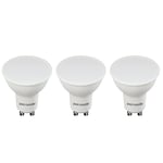 paul russells GU10 LED Bulbs, 7W 600lumens, 50Watt Equivalent Halogen GU10 Spotlight Bulbs Replacement, 100° Wide Beam, Natural Cool White 4000K, No Flickering, Energy Saving Non-Dimmable, Pack of 3