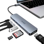 YLSCI Hub USB C 7 en 1, Station d'accueil USB C, Adaptateur multiport USB C avec HDMI, 100 W PD, 3 USB A 3.0, Lecteur de Carte SD/TF pour Dell/HP/Lenovo/Mac Book Pro