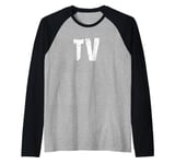 Retro TV Watcher Raglan Baseball Tee