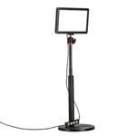 Rollei Lumis Key Light Stream, Lampe Video Bureau CRI 95+ PC Ordinateur avec Trépied 28~78 cm, Panneau d'éclairage LED Table pour Vidéoconférence Podcast Youtub Influenceur Webcam