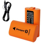 Uwayor Xbox Battery Pack for Xbox Series X, Xbox Series S, Xbox One, Xbox One S, Xbox One X, Xbox One Elite Controller One Battery Pack Orange x2