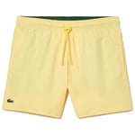 Maillots de bain Lacoste  SHORT DE BAIN  LÉGER UNI JAUNE À SÉCHAGE RAPIDE