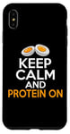 iPhone XS Max Keep Calm and Protein On Weight Lifting Case