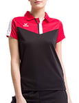 Erima Squad Sport Polo Femme, Rouge/Noir/Blanc, FR : 46 (Taille Fabricant : 44)