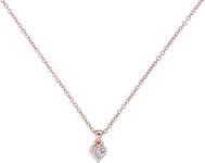 Ted Baker Neeno Small Heart Pendant Necklace for Women (Rose Gold/Crystal)