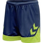 Hummel Lead Shorts - Navy/Grønn Dame, størrelse X-Large