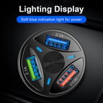 Smart Phone Universal Adapter Car Charger LED Display 3-Port USB Fast Charging