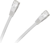 Lp Patchcord Flat Utp 8C Plug-To-Plug 5.0M Cca White Cat.6E