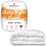 Slumberdown Chilly Nights 15 Tog Winter Warm Duvet, King