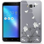 Caseink - Coque Housse Etui pour ASUS Zenfone 3 Max Plus ZC553KL (5.5) [Crystal Gel HD Collection Summer Design Papillons - Souple - Ultra Fin - Imprimé en France]