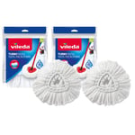 Vileda Tête de Balai à serpillère, en Microfibre, Microfibre, Blanc, Twin Pack